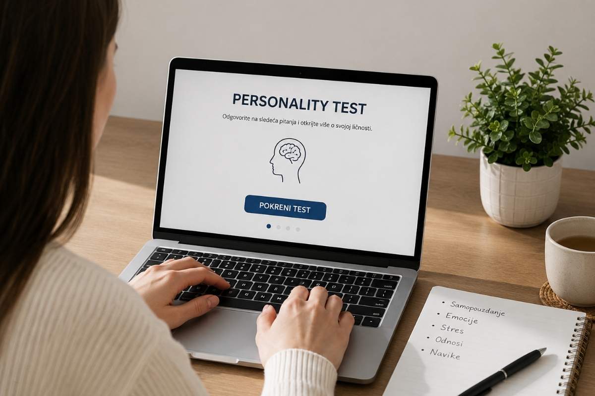 devojka radi online psihološki test